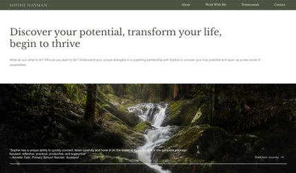 Sophie Hayman: A simple website designed for Sophie Hayman Leadership Coach based in Auckland, New Zealand.
