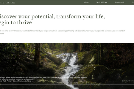 Sophie Hayman: A simple website designed for Sophie Hayman Leadership Coach based in Auckland, New Zealand.