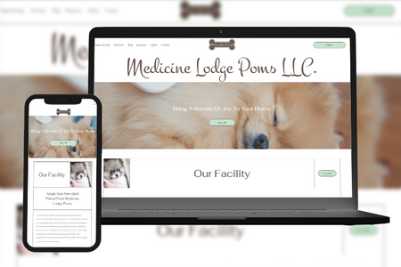 Medicine Lodge Poms: Medicine Lodge Poms' old website platform was not longer being supported and they needed a new site completed in a timely manner. We were able to transfer her existing content on the Editor X platform speedily and provide demos on how to update their inventory.

Now Medicine Lodge Poms has a fully responsive website that's displays the cutest Pomeranian's in Montana!