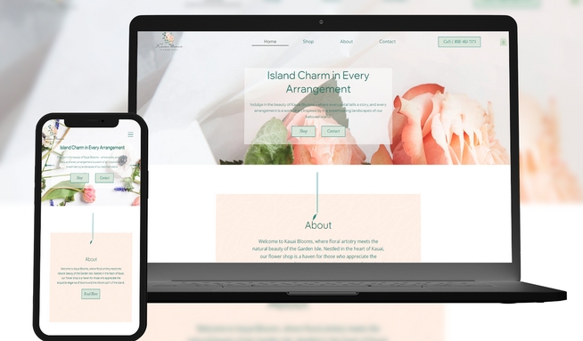 Kauai Blooms: Flower  shop eCommerce website.