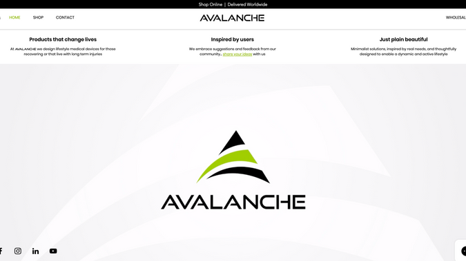 AVALANCHE: Avalanche Studio has designed a novel athletic sling which allows the required immobalisation of an injured arm for prolonged exercise and activity.