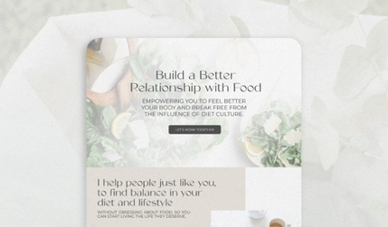 Landing Page Website: This landing page is a great place to start with your new business venture. It's quick and easy to get up and running, but gives the feel of a dynamic website with anchored menu points.