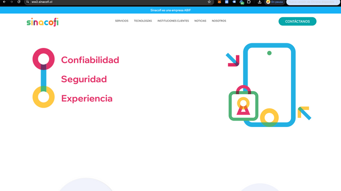 SINACOFI: Migramos el diseño y desarrollo completo de sinacofi.cl desde WordPress a Wix Studio.