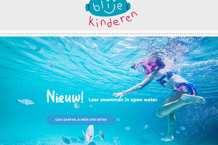Blije Kinderen: The sweetest swimming school! Web and graphic design.