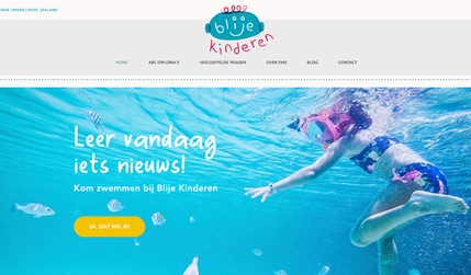 Blije Kinderen: Web and graphic design for Blije Kinderen, the most fun swim school in the Netherlands.
