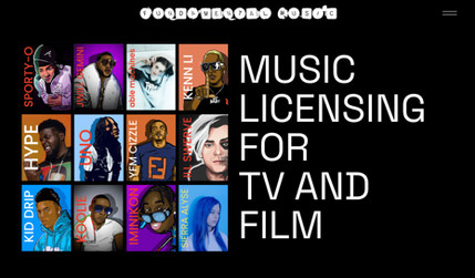Fundamental Music: Designed logo and website for a music licensing company.