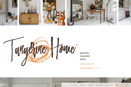Tangerine Home: Designed logo and website for a home decor company.