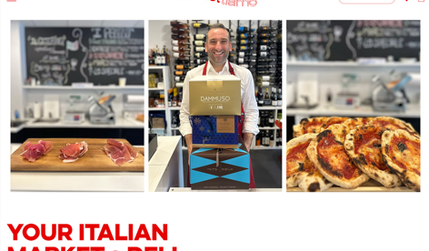 Market Tiamo: Site design for an Italian market + deli