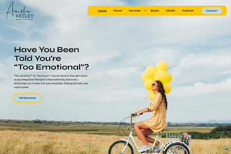 Dr. Amelia Kelley: Site for TEDx speaker and therapist.