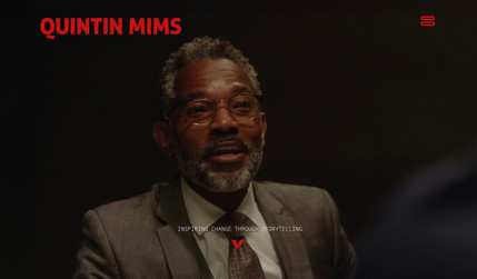 Television Actor Quintin Mims: Branding and Webdesign