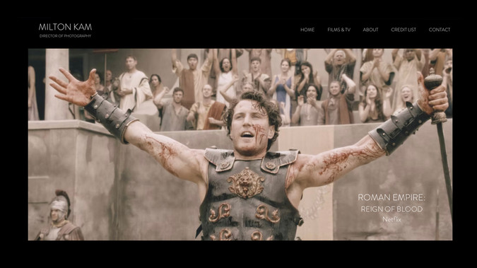 Classic Website - Film & TV Cinematographer: Branding and Webdesign
