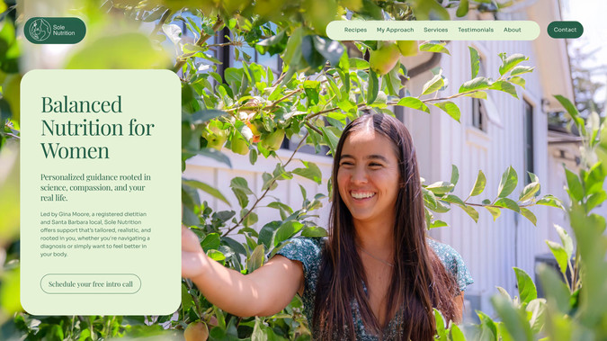 Sole Nutrition: Webdesign