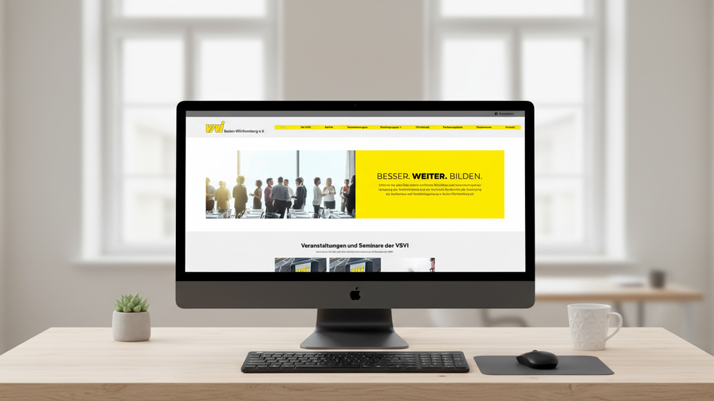VSVI Baden-Württemberg: Ein Berufsverband mit hunderten Mitgliedern, eine Website, die im Kern eine Visitenkarte war. Was fehlte: alles, was eine Geschäftsstelle entlastet. Wir haben Online-Zahlung, automatische Rechnungen und dynamisch gepflegte Seitenbereiche integriert. Die Seite ist jetzt nicht mehr nur Schaufenster, sondern Werkzeug.