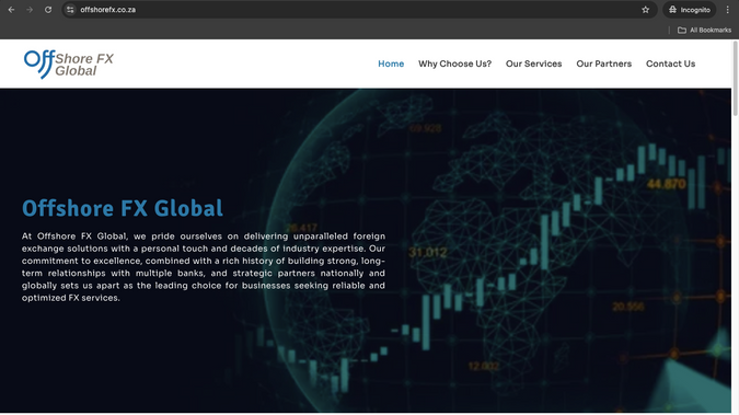 OffShore FX Global: As per the client's requirements, we have redesigned the existing website to better align with their vision and specifications.