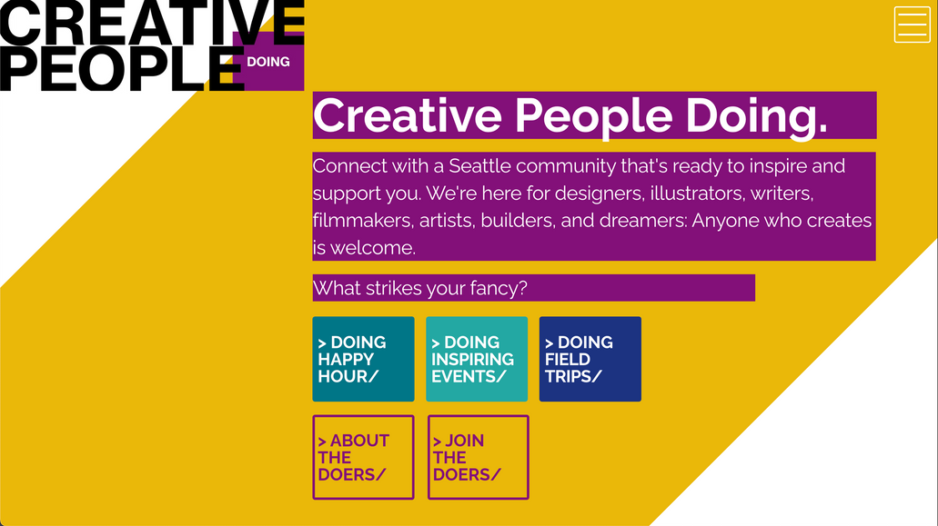 Creative People Doing: Bringing Seattle creatives of all stripes together. Join us!