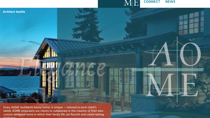 AOME: A recent web project for a high-end residential archtitecture firm.