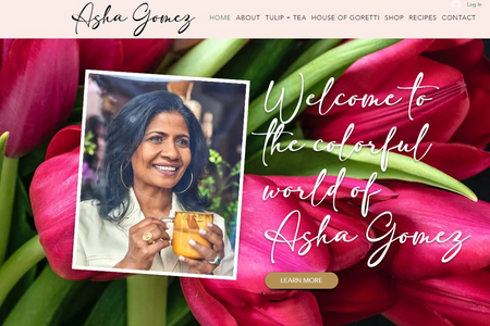 AshaGomez.com: New website for a lifestyle maven.