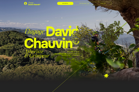 David Chauvin: Création d'un site ONEPAGE impactant pour l'artisan élagueur David Chauvin