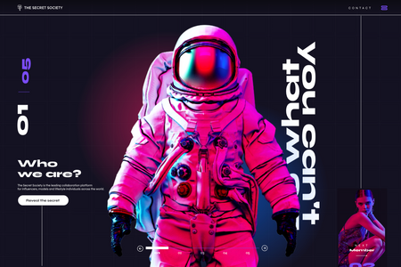 The Secret Society : Design et UX pour le site The Secret Society.
Parallax et responsive.