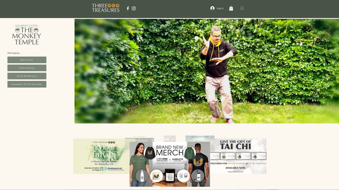 Three Treasures: Website design and build.