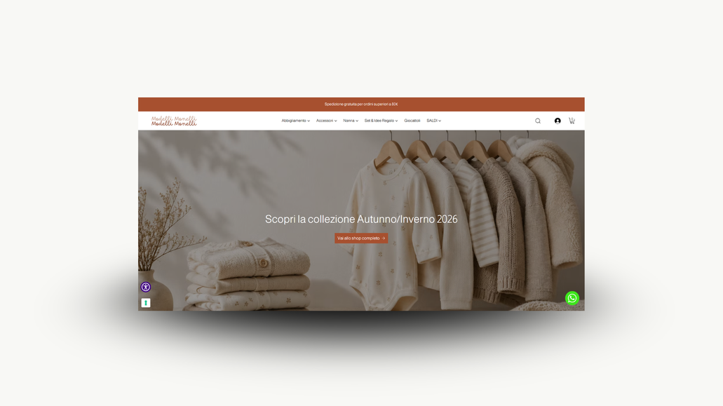 Modelli Monelli: E-commerce di Abbigliamento e giocattoli per neonati
