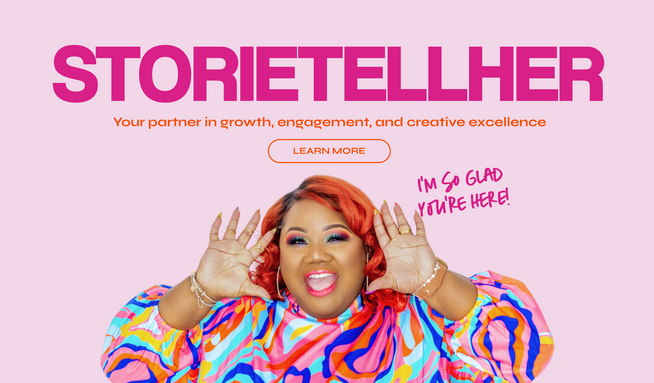 StorieTellHer: When Evelyn approached JOA to establish her online presence, she had a clear vision: a vibrant website that radiated her fun personality while attracting her audience.

 Through careful design and strategic implementation, we ensured that every aspect of the website stayed true to Evelyn's unique identity. From the playful color palette to the engaging layout, every detail was crafted to capture her essence authentically.

Using the Bubblegum template we set out to capture her essence authentically. And the outcome? Well, let's say, it's nothing short of amazing!