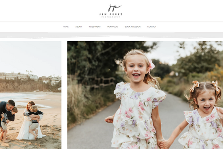 Jen Perez Photography: Clean and Modern Website for Luxe Photographer