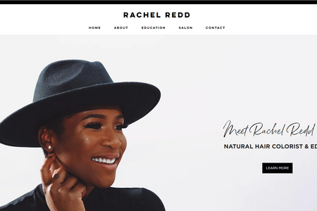 Rachel Redd: Signature Website Design for a Hair Educator and Salon owner.
