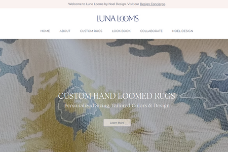 Luna Looms Rugs: This was a redesign for an interior designer who has started a custom rug business. She loves her new website!