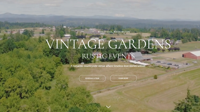 Vintage Gardens: A romantic countryside wedding venue in Ridgefield, Washington needed a site that captured the beauty of their property and converted visitors into bookings. We built an immersive, visually rich website complete with a tour scheduling feature and gallery to showcase their stunning outdoor spaces.