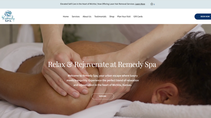 Remedy Spa Wichita: Remedy Spa in Wichita, Kansas, wanted a website redesign that captured the elevated, personalized services she offers her clients. We designed a custom-tailored Signature website with a modern, spa-inspired aesthetic that showcases her services and makes booking effortless for every client.