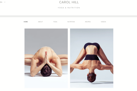 Carol Hill Yoga | Yoga Instructor Website: Web design and development with SEO friendly design and mobile optimisation including brand image with logo, colours and images. Service structure and blog pages.