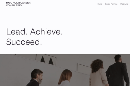 Paul Holm Consulting: Web design and development with SEO friendly design and mobile optimisation. Service design and development, basic SEO settings, brand design with colours, images and fonts.