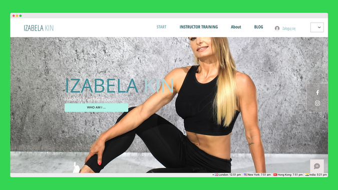Izabela Kin: Project Overview:
We built a vibrant, professional custom Wix website for Izabela Kin, a highly experienced fitness educator and international presenter based in Poland. With a passion for dance, strength training (including kettlebell flow), and empowering others, Izabela has taught Zumba® since 2009, accumulated 10,000+ hours in classes and on stages worldwide, and served as a Zumba® Education Specialist (ZES) delivering trainings in over 50 countries. The site acts as her central online presence — showcasing her expertise, upcoming workshops (e.g., Zumba® Basic, Toning, Sentao), past achievements, and motivational content to inspire aspiring instructors and fitness enthusiasts.
Key Features Delivered:

Energetic, empowering design with dynamic visuals — high-energy photos from trainings, stages, and workouts, bold colors, and motivational imagery to reflect her tagline vibe of extending life through dance and strength ("Przedłużam swoje życie tańcząc i trenując siłowo").
Strong homepage focus: Personal story highlights (Zumba® trainer since 2009, global trainings, former STRONG Nation™ Master Trainer), clear navigation to key areas like trainings/workshops, bio, social media links (Instagram @izabelakinhlt, Facebook, TikTok), and calls-to-action for event inquiries or joining her community.
Sections for: Upcoming trainings (e.g., Zumba® Fitness, Toning, Sentao in locations like Krakow, Bratislava), her journey (transformative experiences, stepping away from certain roles with gratitude), and fitness philosophy emphasizing joy, energy, and professional growth.
Responsive layout optimized for mobile — perfect for fitness pros and students checking schedules, watching clips, or contacting her on the go.
Integrated social proof: Links to her Instagram (28k+ followers), Facebook, TikTok, YouTube channel (Zumba routines and trainings), and Zumba.com profiles for credibility.
Fast-loading performance with intuitive navigation and prominent contact/booking elements to facilitate workshop registrations and collaborations in the global fitness education space.

Results & Impact:
Created a polished digital brand that authentically captures Izabela's expertise, passion, and international reach — positioning her as a go-to educator for Zumba® and fitness trainings. The site drives inquiries for workshops, builds her community, and supports her role in inspiring thousands through dance and strength.
Technologies: Custom Wix design, responsive development, media embeds (videos, social feeds), event/schedule highlights, contact/lead forms, SEO optimization for searches like "Zumba szkolenia Polska", "Zumba trainer international", "Izabela Kin Zumba".