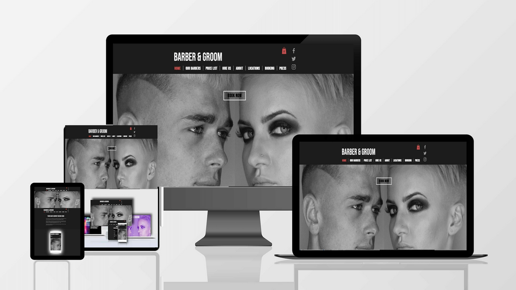 barberandgroom: This is a funky fantastic Award winning female Barber.  We wanted a clean site with a robust booking service.  Glad to say Wix were able to accommodate a third party booking site for this client that meets her very busy requirements