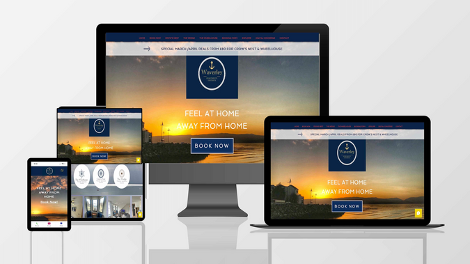 Waverleyapartments: 3 fabulous apartments in lovely Gourock, Scotland.  Client required channel manager to manage calendar for his bookings and have a direct booking service from the website.