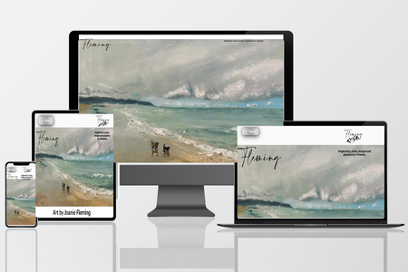 Fleming Art: E-Commerce Art website with a view on a wall feature.  Designed on Wix Studio and available as a template