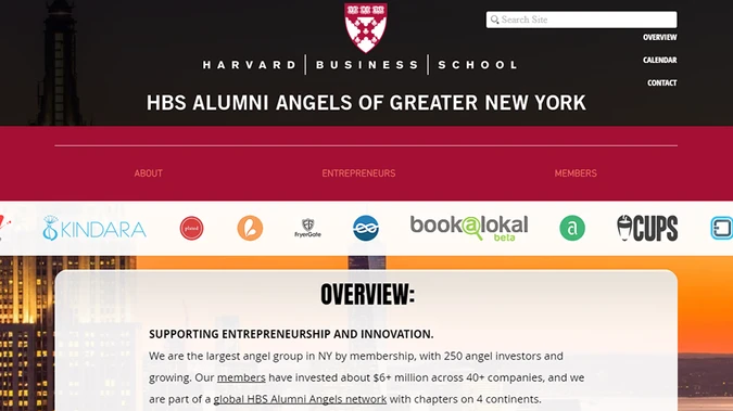 HARVARD BUSINESS SCHOOL ALUMNI ANGELS OF NEW YORK: • Website Design / Makeover 
• Mobile-Optimization