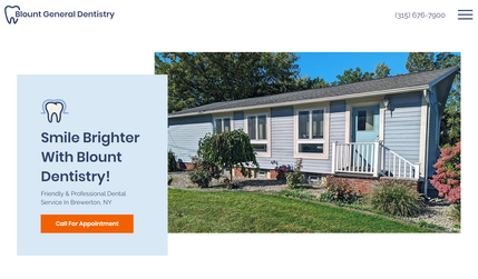 Blount Dentistry: Thomas Blount, DDS purchased an existing local dental practice. NRS helped him get a website, get found through local search, and improve communication with its patients.