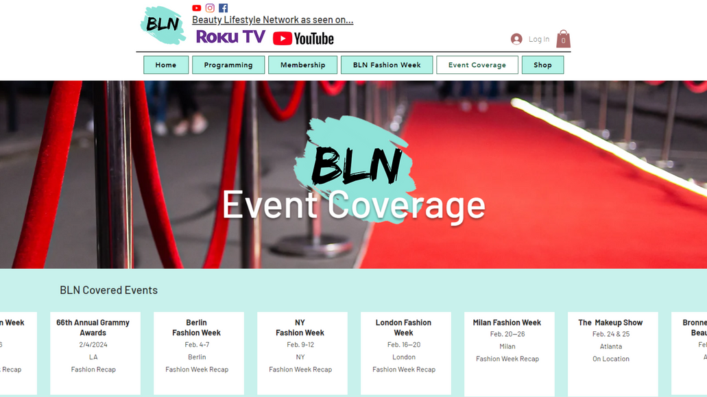 Beauty Lifestyle Network: Enterprise Website with ecommerce, events, and streaming.