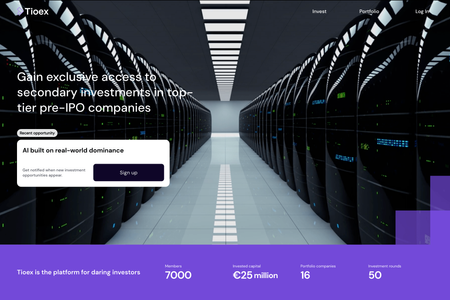 Tioex | A Platform for Daring Investors: Upcode delivered custom coded features and a new design for Tioex and it's online investor portal.