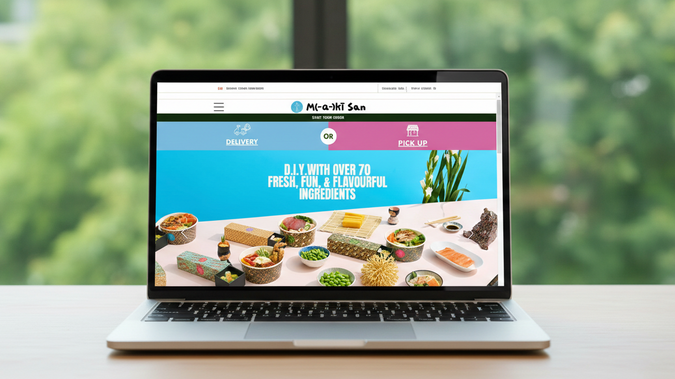 Maki San: We designed an advanced, mobile-optimized website for Asia’s first D.I.Y. sushi and salad restaurant chain. This modern digital platform streamlines the brand's central identity while ensuring a seamless user experience across all devices.