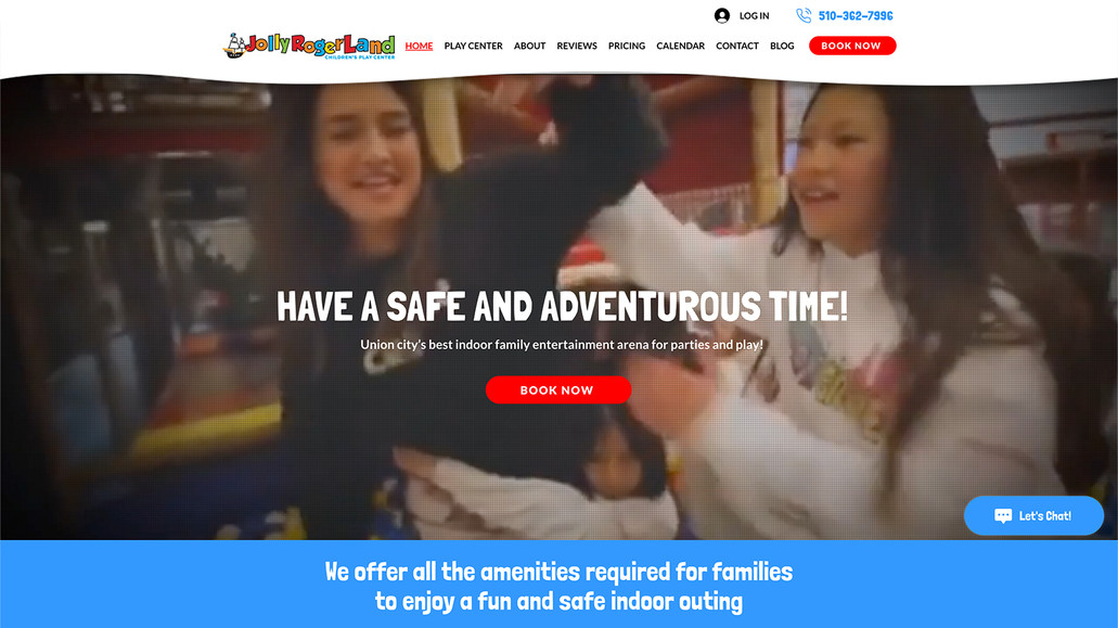 Jollyrogerland: A complete from scratch build for an indoor family entertainment center in Union City, CA Delivered as a fully functional Wix website designed to attract both AI‑driven and organic traffic.

Key Features:

• Wix SEO+GEO Tools – Optimized meta tags, alt text and structured URLs to boost local search rankings for “indoor playground Union City”
• Wix AI Marketing Agent – Integrated AI‑powered keyword recommendations and content optimization to drive relevant organic traffic
• Wix Automations – Automated lead capture and notifications for party booking inquiries
• Custom Wix Editor Design – Built entirely from scratch (no template clone) with a mobile‑responsive layout for families on the go.
• Performance Optimization – Fast loading service pages enhanced with Wix’s built‑in site speed tools.

Result: A professional, traffic‑focused Wix website – leveraging Wix’s AI and SEO ecosystem to drive consistent organic growth and streamline party bookings.