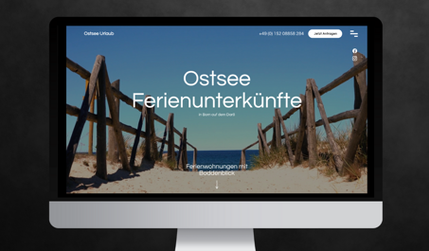  Ostsee Urlaub - Ferienwohnungen: Für das Projekt “Ostsee Urlaub - Ferienwohnungen” habe ich eine ansprechende und benutzerfreundliche Webseite gestaltet, die den Charme und die Schönheit der Ostsee perfekt einfängt. Dabei habe ich besonderen Wert auf eine intuitive Navigation und eine klare Darstellung der Ferienunterkünfte gelegt, um den Besuchern ein optimales Buchungserlebnis zu bieten. 
