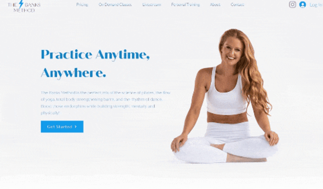 The Banks Method: A full-featured subscription website for an online personal trainer.