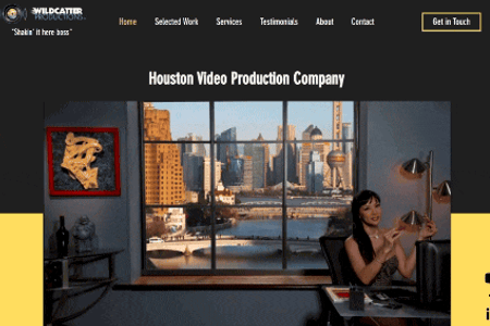 Wildcatter Productions: A website for a video production company in Houston.