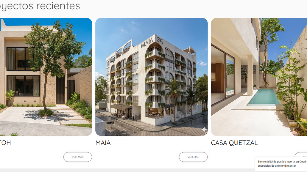 Corax Solutions: El diseño web de Corax Solutions fue planificado como una plataforma corporativa integral, que incluye landings específicas por unidad de negocio, espacios estratégicos para la promoción de proyectos y un catálogo de propiedades organizado para facilitar la exploración y conversión del usuario.