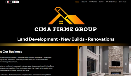 Cima Firme Group: Microsite for a construction and development company in Los Cabos, Mexico

Website by: Shannah Asher