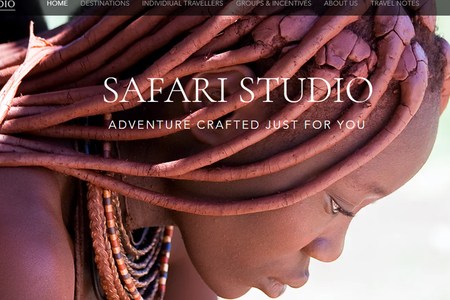 Safari Studio: Creation of new website featuring information from databases added for custom functionality. Overall aesthetic improvements and users flow. Blog setup and design included.
