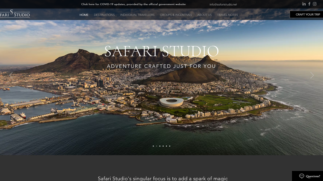 Safari Studio: Head Quarters Design was tasked with a full redesign of the Safari Studio website -delivering a modern, visually refined platform that reflects the brand’s creative expertise and elevates its digital presence.
The project included a complete overhaul of the website's design, structure, and user experience. We developed a clean, intuitive UI/UX with a focus on accessibility, high-end aesthetics, and easy navigation. The redesign ensured seamless responsiveness across all devices and optimised performance for faster load times.
